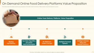 On demand online food delivery platforms value proposition online edibles delivery