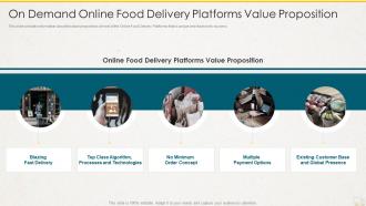 On demand online food delivery platforms value proposition