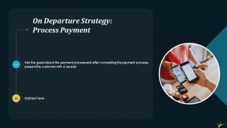 On Departure Strategy Process Payment Training Ppt