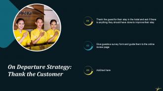 On Departure Strategy Thank The Customer Training Ppt
