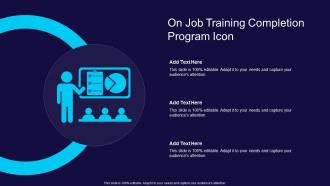 On Job Training Completion Program Icon
