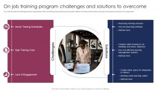 On Job Training Program Challenges And Solutions To Overcome