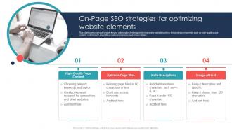 On Page SEO Strategies For Optimizing SEO Marketing To Boost Business Sales