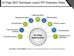 On page seo techniques layout ppt examples slides