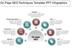 On page seo techniques template ppt infographics