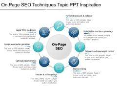 On page seo techniques topic ppt inspiration