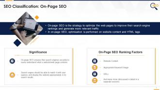 On page seo with significance and ranking factors edu ppt