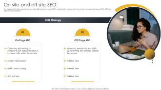 On Site And Off Site SEO Go To Market Strategy For B2c And B2c Business And Startups