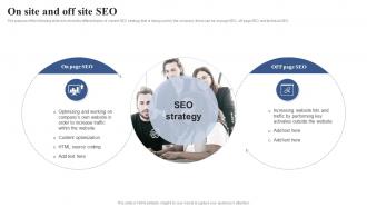 On Site And Off Site SEO Positioning Brand With Effective Content And Social Media