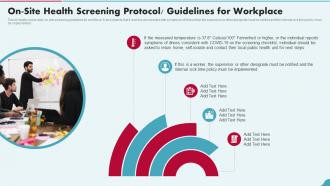 On Site Health Screening Protocol Guidelines For Workplace Post Pandemic Business Playbook