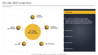 On Site SEO Overview Go To Market Strategy For B2c And B2c Business And Startups