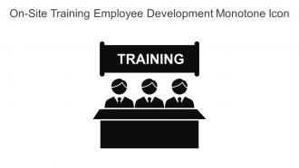 On Site Training Employee Development Monotone Icon In Powerpoint Pptx Png And Editable Eps Format