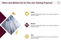 On The Job Training Program Proposal Powerpoint Presentation Slides