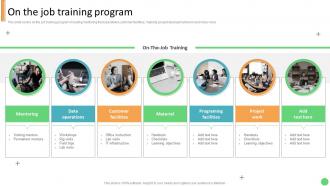 On The Job Training Program Technology Development Project Planning
