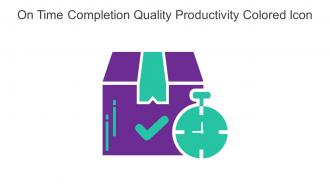 On Time Completion Quality Productivity Colored Icon In Powerpoint Pptx Png And Editable Eps Format