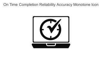 On Time Completion Reliability Accuracy Monotone Icon In Powerpoint Pptx Png And Editable Eps Format