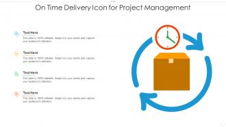 On time delivery icon for project management