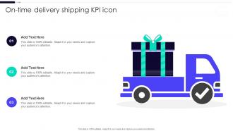 On Time Delivery Shipping KPI Icon