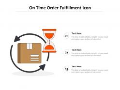 On time order fulfillment icon