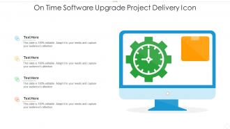 On time software upgrade project delivery icon