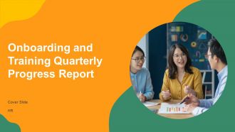 Onboarding And Training Quarterly Progress Report PPT Mockup AT