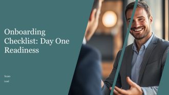 Onboarding Checklist Day One Readiness PPT Guidelines AT