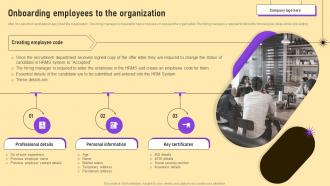 Onboarding Employees To The Organization Hr Recruiting Handbook Best Practices And Strategies
