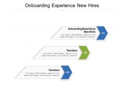 Onboarding experience new hires ppt powerpoint presentation model slides cpb