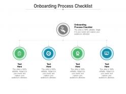 Onboarding process checklist ppt powerpoint presentation portfolio designs download cpb