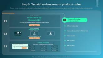 Onboarding Process Step 5 Tutorial To Demonstrate Products Value