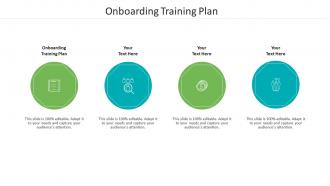 Onboarding training plan ppt powerpoint presentation outline deck cpb