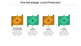 One advantage level production ppt powerpoint presentation professional gallery cpb