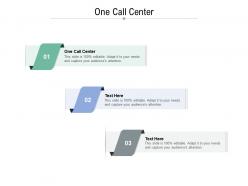 One call center ppt powerpoint presentation summary inspiration cpb