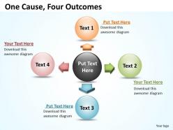 One cause four outcomes ppt slides presentation diagrams templates