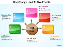 One change leads to five effects cause powerpoint diagram templates graphics 712