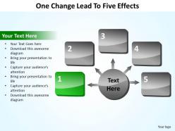 One change leads to five effects cause powerpoint diagram templates graphics 712