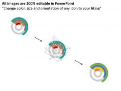 One circle and icons for business result analysis flat powerpoint design