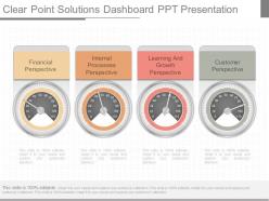One clear point solutions dashboard snapshot ppt presentation
