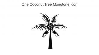 One Coconut Tree Monotone Icon In Powerpoint Pptx Png And Editable Eps Format
