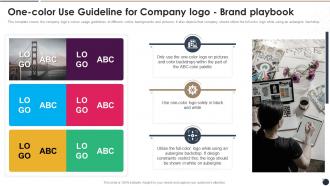 One Color Use Guideline For Company Logo Brand Playbook Ppt Portfolio Format