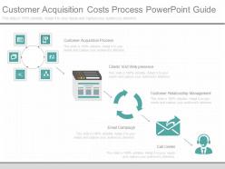 One customer acquisition costs process powerpoint guide