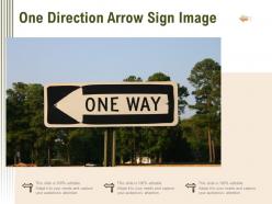 One direction arrow sign image