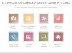 One e commerce and distribution channel sample ppt slides