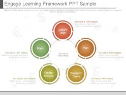 One Engage Learning Framework Ppt Sample