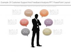 One example of customer support and feedback analysis ppt powerpoint layout