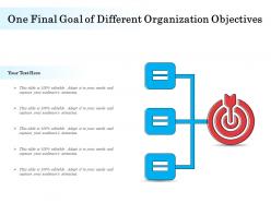 One final goal of different organization objectives