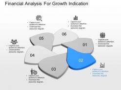 One financial analysis for growth indication powerpoint template