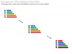 One five staged colored chart for our services flat powerpoint design
