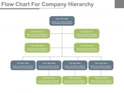 One flow chart for company hierarchy flat powerpoint design
