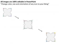 One four petals for creative design representation flat powerpoint design